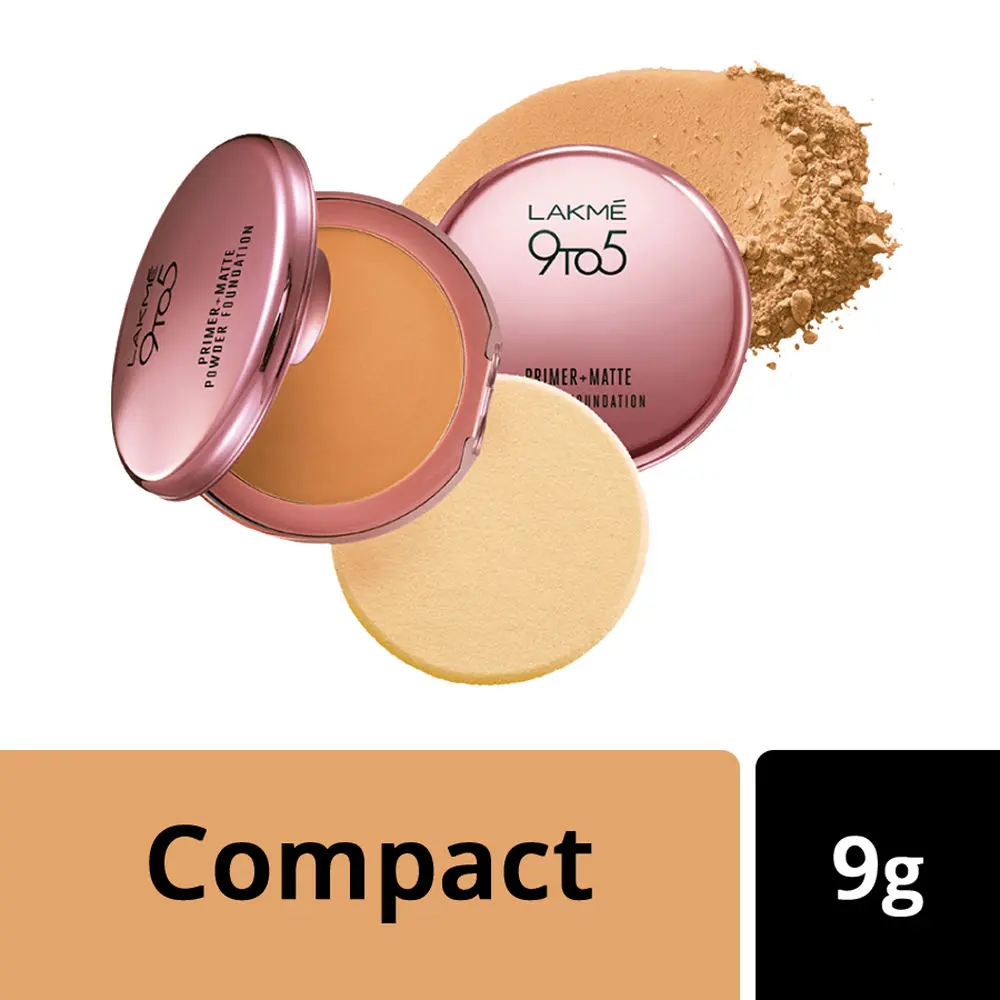 Lakme 9 To 5 Primer + Matte Powder Foundation Compact - Honey Dew (9 g)