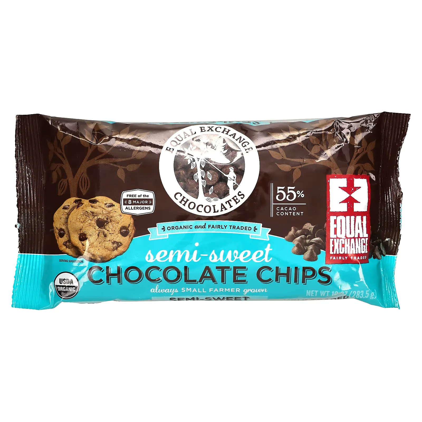 Organic, Chocolate Chips, Semi-Sweet, 55% Cacao, 10 oz (283.5 g)