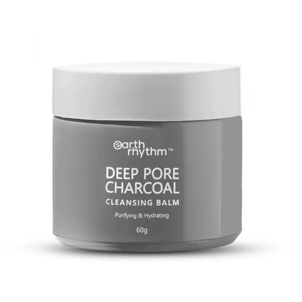 Earth Rhythm Deep Pore Charcoal Cleansing Balm| Purifying & Hydrating | for All Skin Types | Women - 60 G