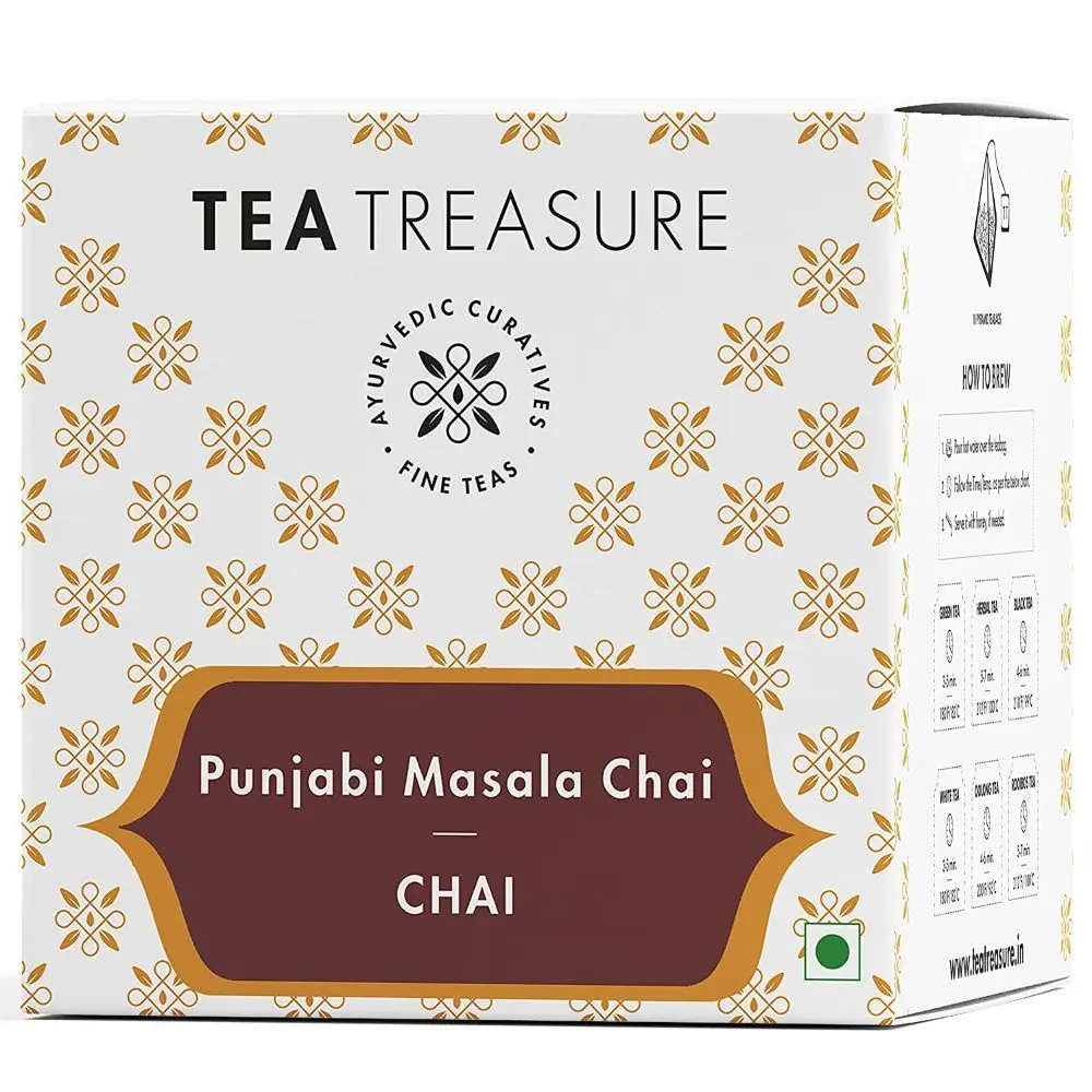 Tea Treasure Punjabi Masala Chai - 10 Pyramid Tea Bags