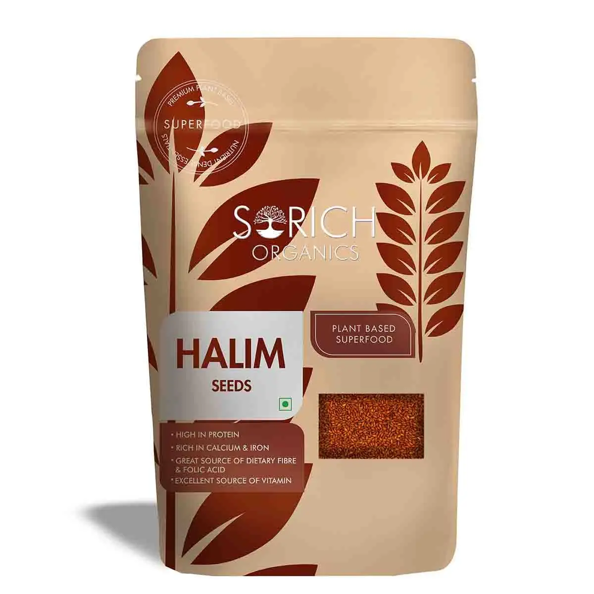 Sorich Organics Halim Seeds - 400 Gm - Garden Cress Seeds / Aliv Seeds - Immunity Booster Superfood