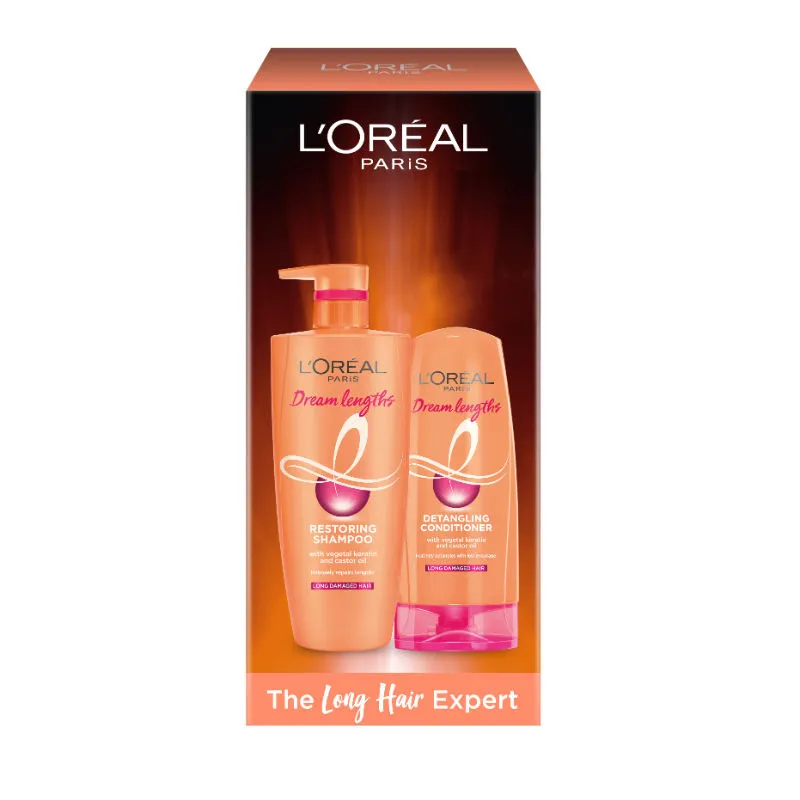 L'Oreal Paris Dream Lengths Shampoo With Detangling Conditioner Free