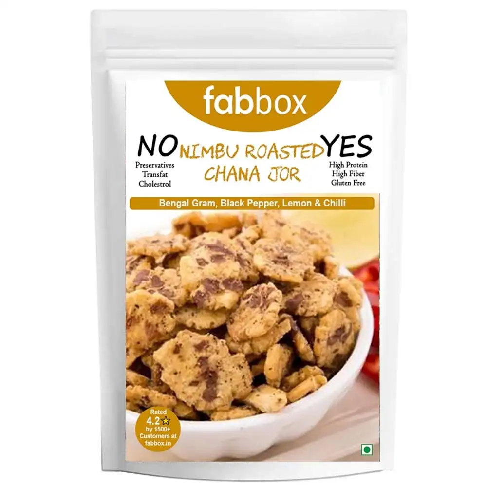 Fabbox Nimbu Roasted Chana Jor,  Unflavoured  180 g