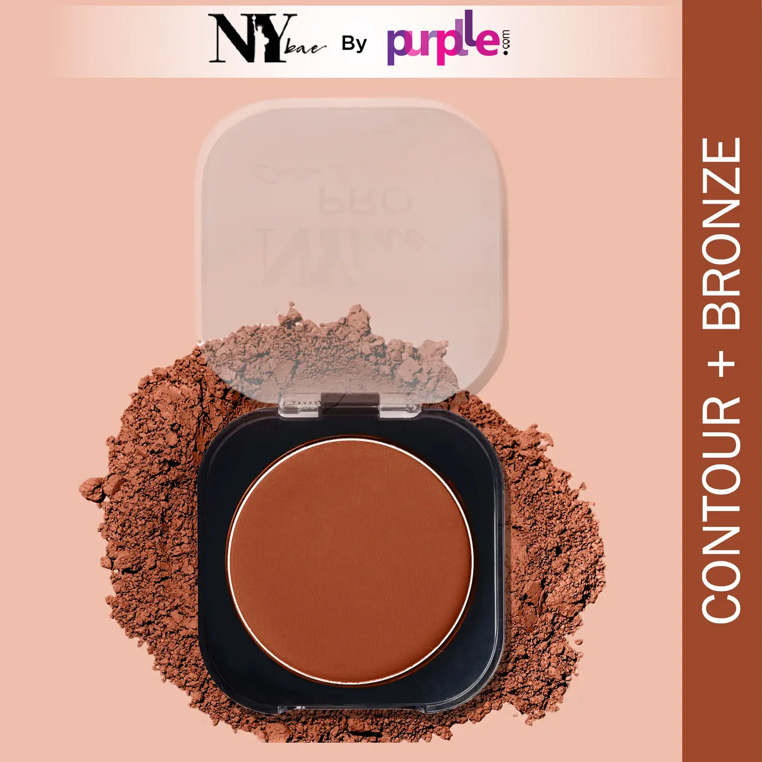 NY Bae Pro Contour & Bronze - Light Brown 03 (4 g) | 2 In 1 Powder | With Almond Oil & Vitamin E | Rich Colour | Super Blendable | Travel Friendly