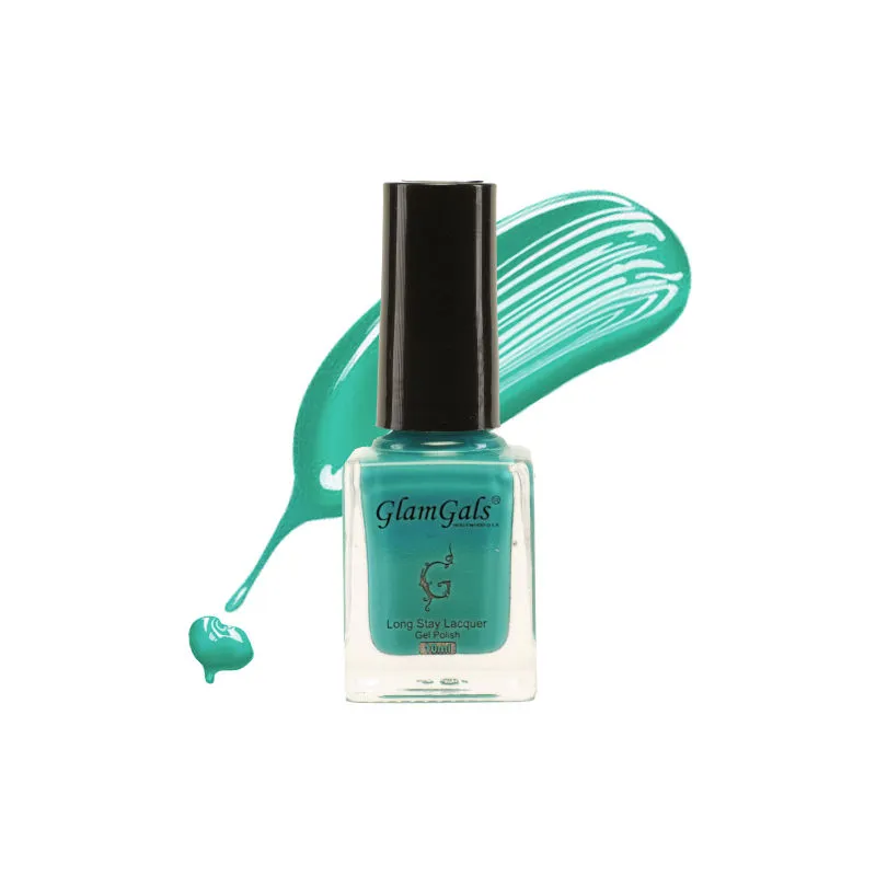 GlamGals Long Stay Lacquer,pastel Nail Polish - Blue Oasis