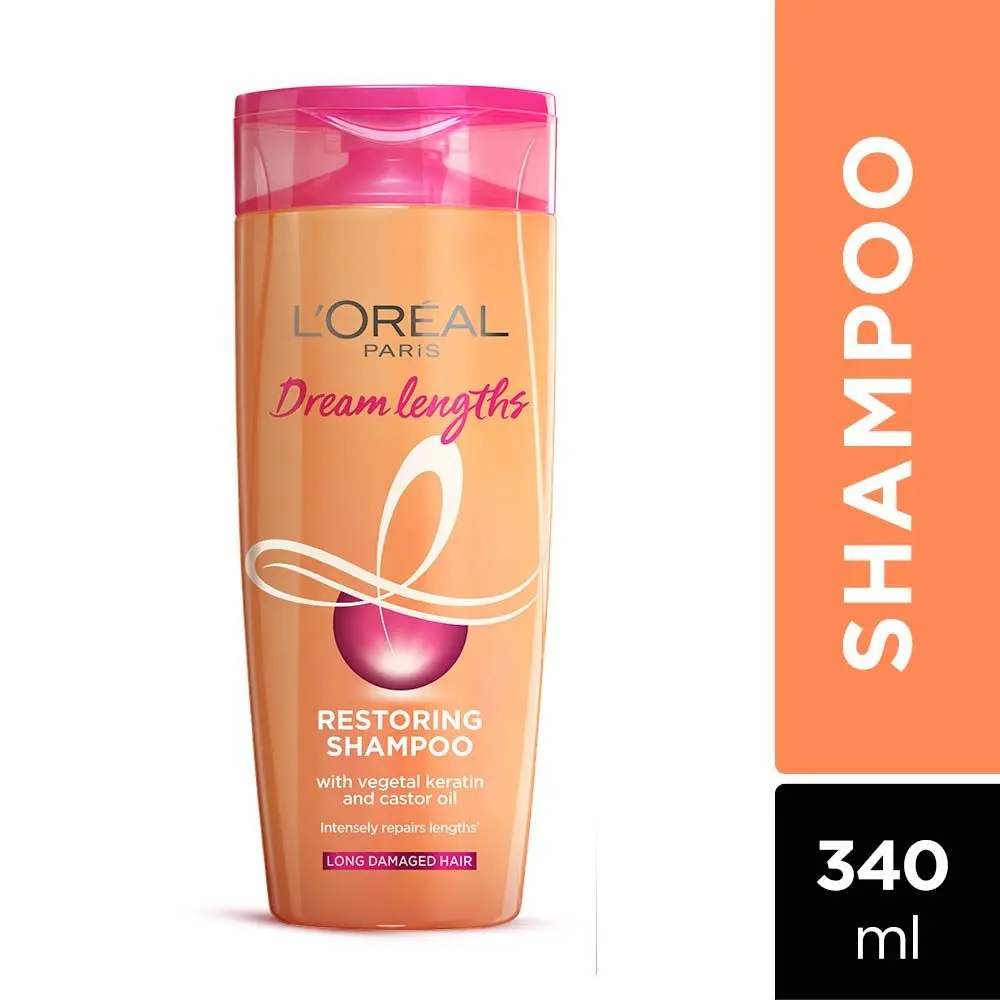 L'Oreal Paris Shampoo, Nourishes, Repair & Shine, For Long and Lifeless Hair, Dream Lengths,A 396 ml