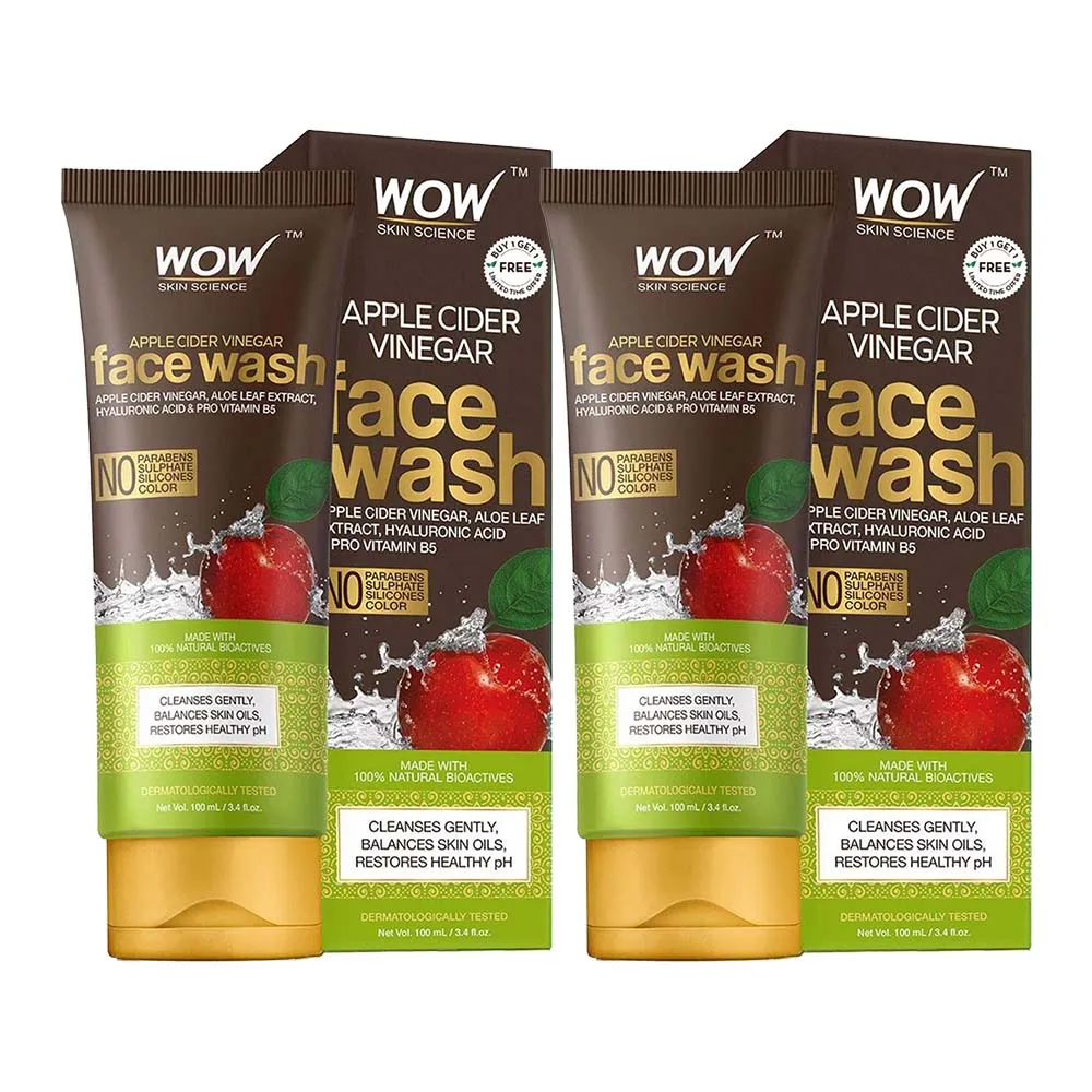 WOW Skin Science Apple Cider Vinegar Face Wash(buy 1 Get 1 Free)