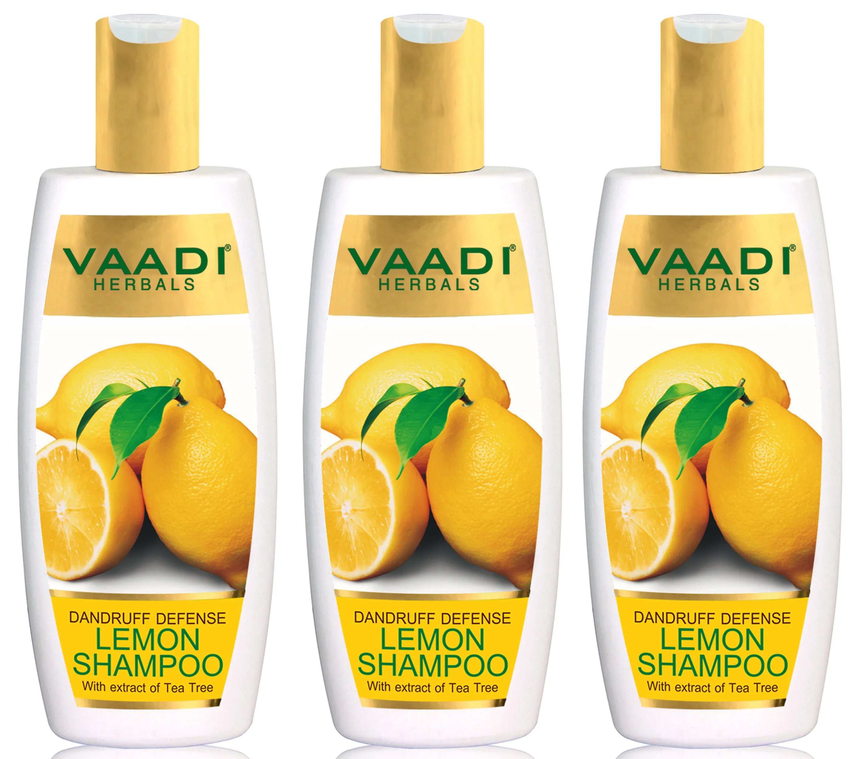 Vaadi Herbals Dandruff Defense Lemon Shampoo With Extracts Of Tea Tree Pack Of 3