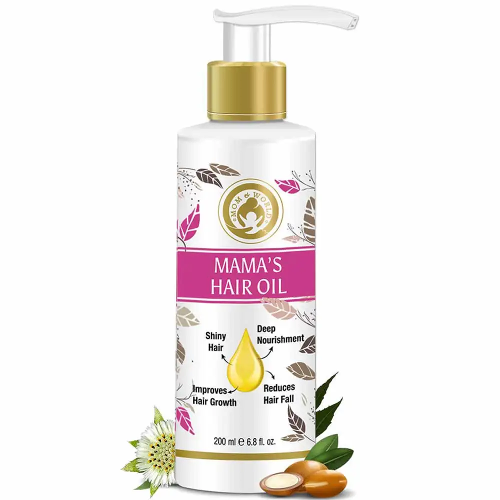 Mom & World Mama's Hair Oil,  200 ml  11 Natural & Organic Oils for Deep Nourishment & Hair Growth