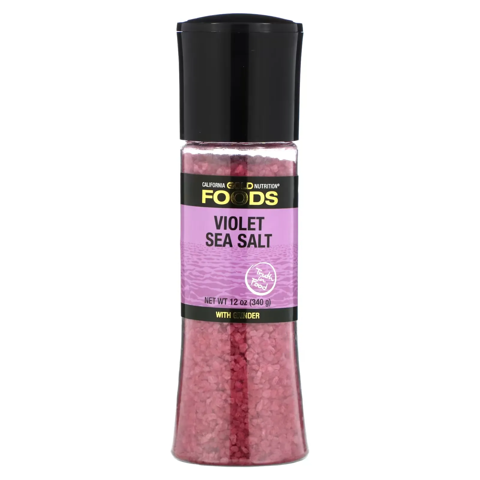 FOODS - Violet Sea Salt Grinder, 12 oz (340 g)