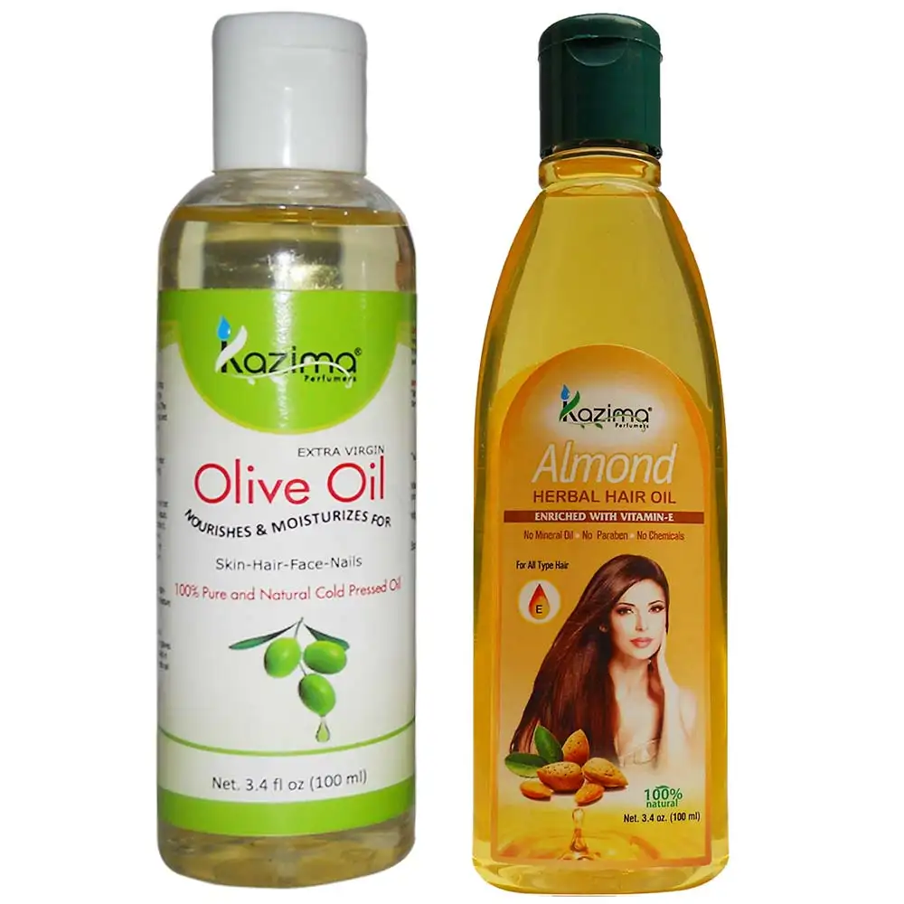 Kazima Olive & Almond Oil (Each 100ml) Combo,  2 Piece(s)/Pack  All Type Hair & Skin