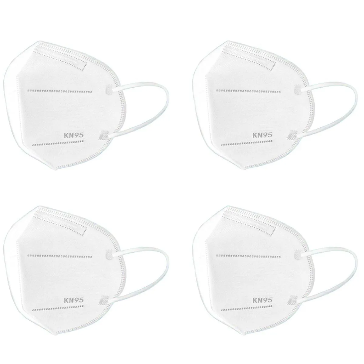 Fabula Pack Of 4 Kn95/N95 Anti-Pollution Reusable 5-Layer Mask (White )