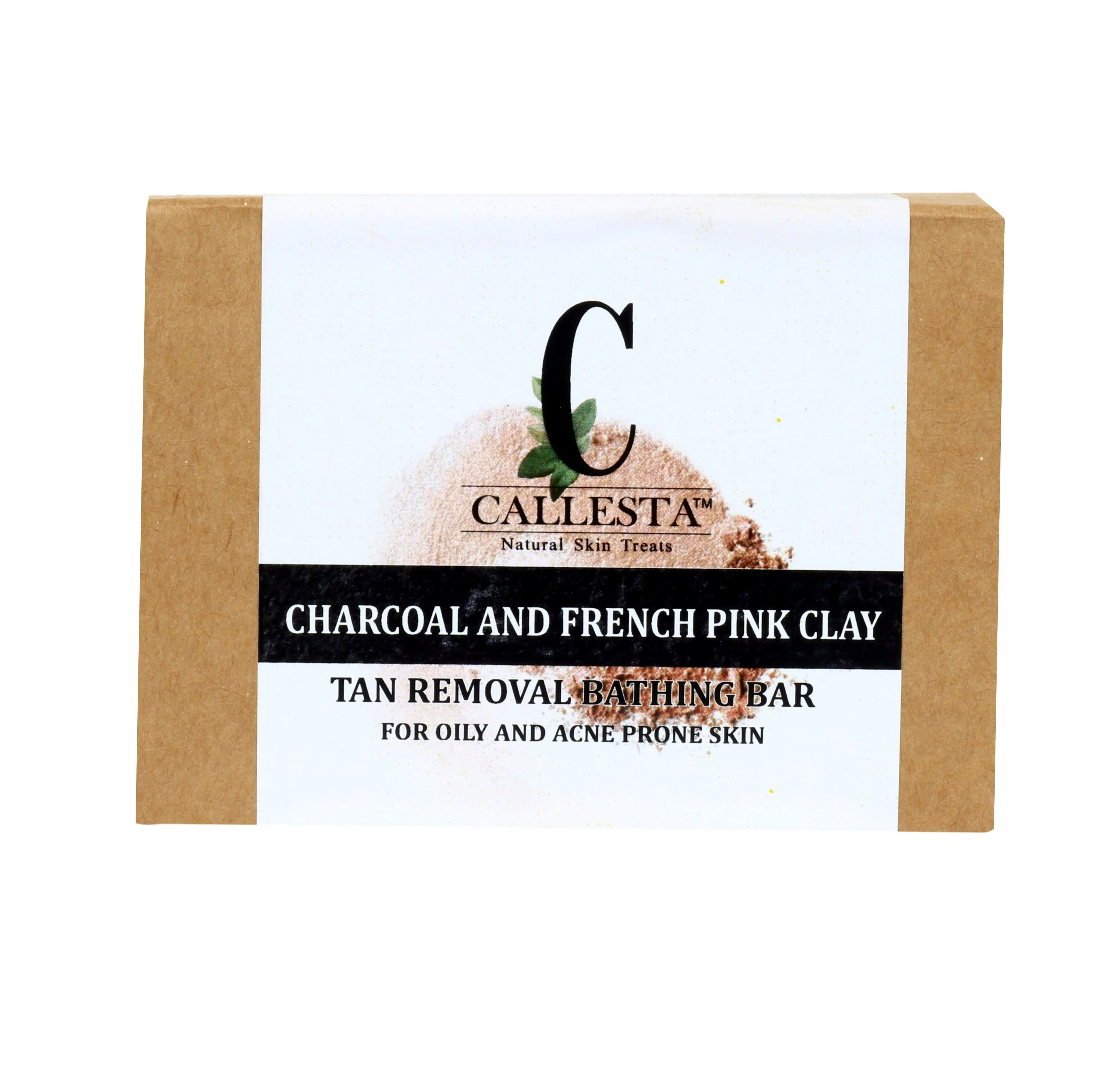 Callesta Charcoal And French Pink Clay Handmade Soap