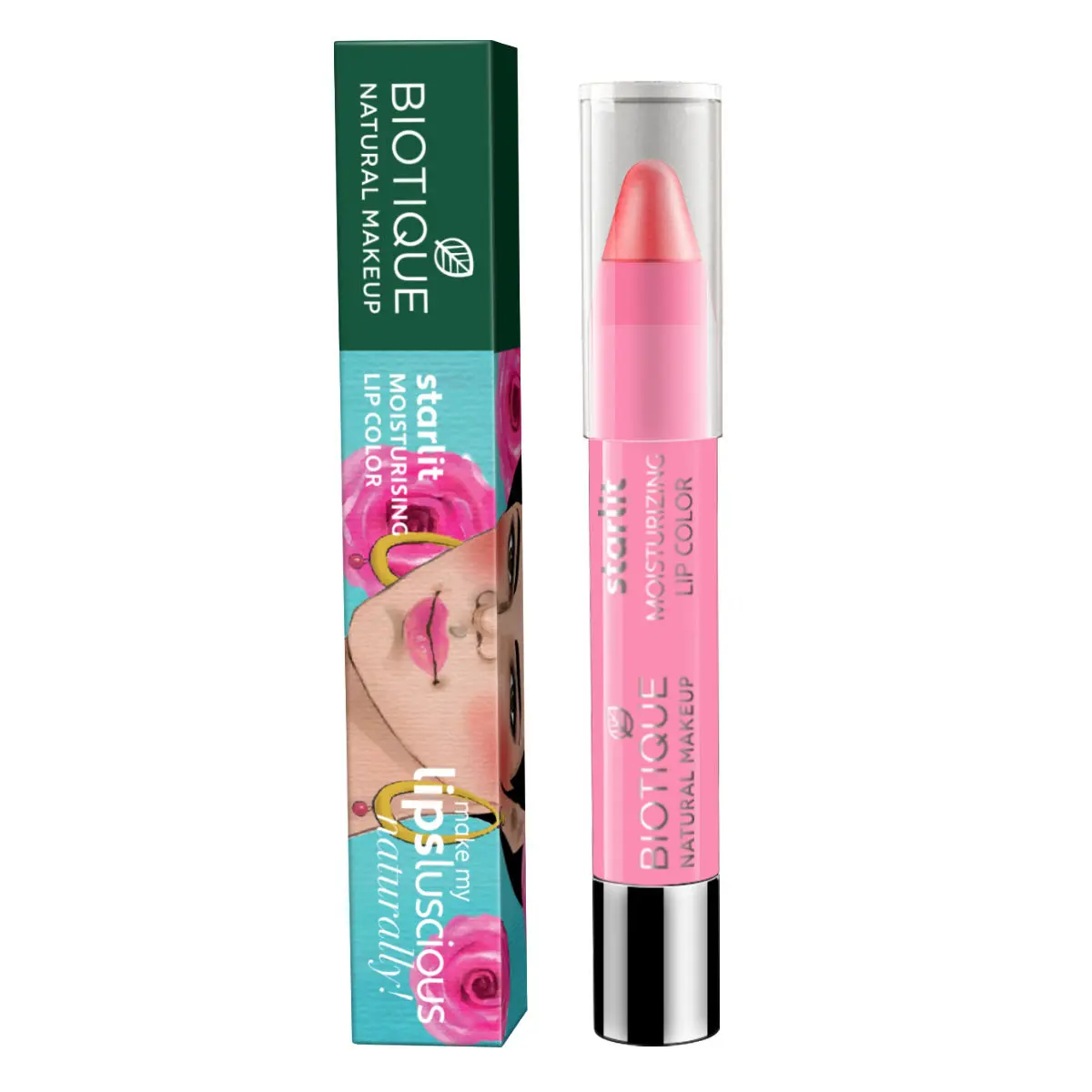 Biotique Natural Makeup Starlit Moisturising Lipstick (Coral Dew)(3.5 g)