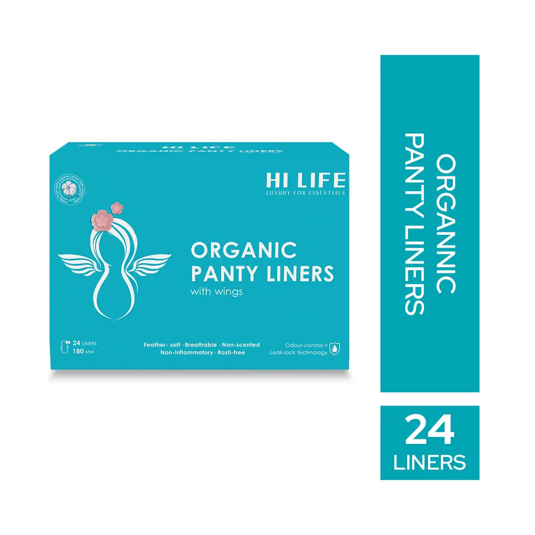 Hi Life Organic Panty Liners With Wings - Pack Of 24