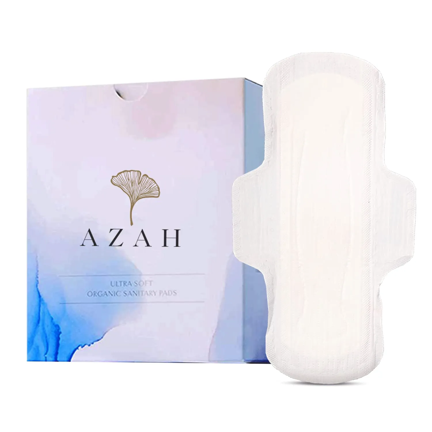 Azah Rash Free Organic Sanitary Pads : Box of 20 Pads (All XL - Without disposal bags)