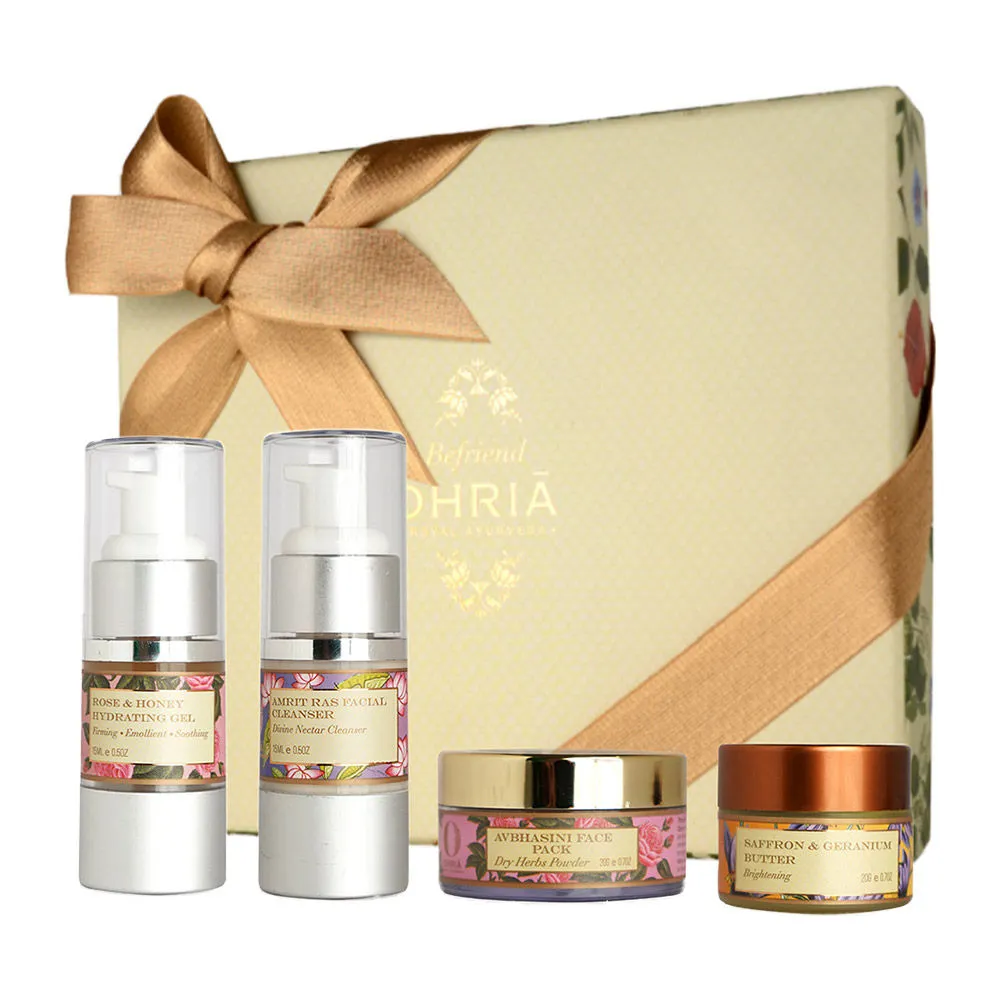 Ohria Ayurveda Dry Skin Ritual - Cleanser + Hydrating Gel + Face Pack + Butter