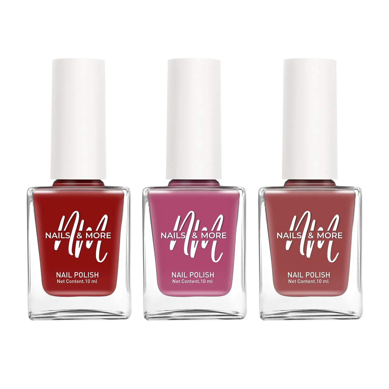 NAILS & MORE: Enhance Your Style with Long Lasting in Rough Red - Bright Pink - Crimson Gold Set of 3