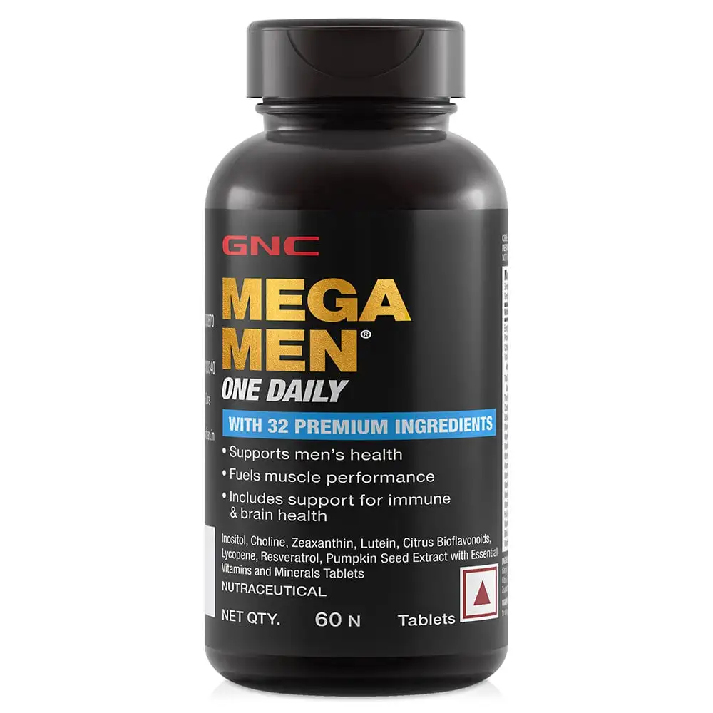 GNC Mega Men One Daily Multivitamin,  60 tablet(s)  Unflavoured