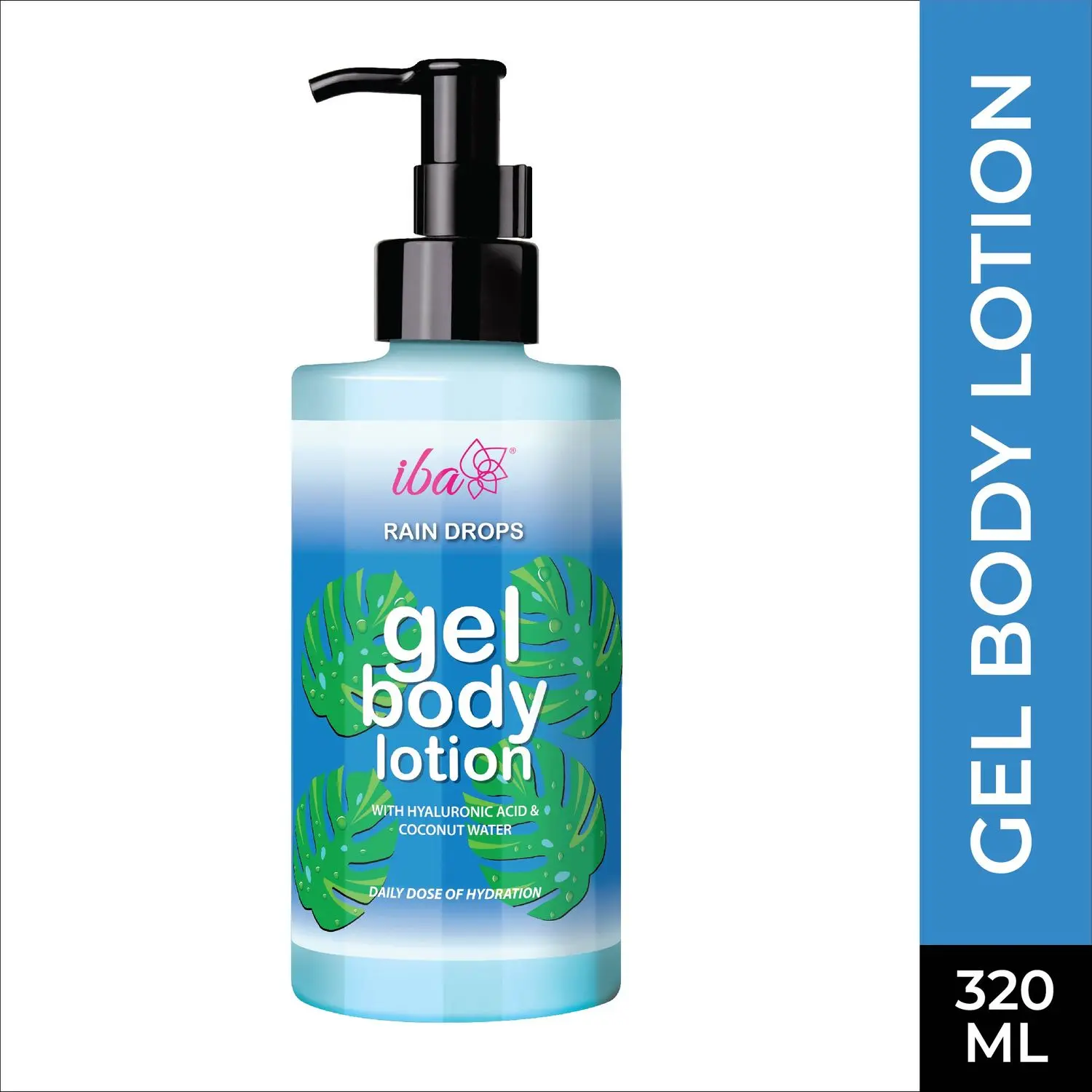 Iba Rain Drops Gel Body Lotion l Non Sticky l Deep Hydration| All Skin Types | 100% Vegan | Paraben & Mineral Oil Free