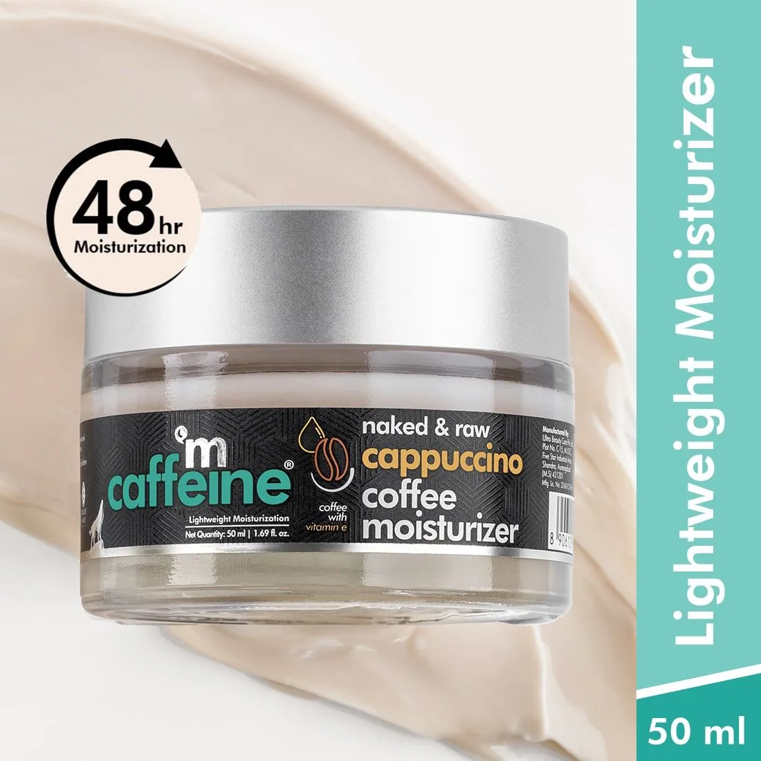 MCaffeine Lightweight Cappuccino Coffee Face Moisturizer with Vitamin E & Almond Milk for All Skin Type