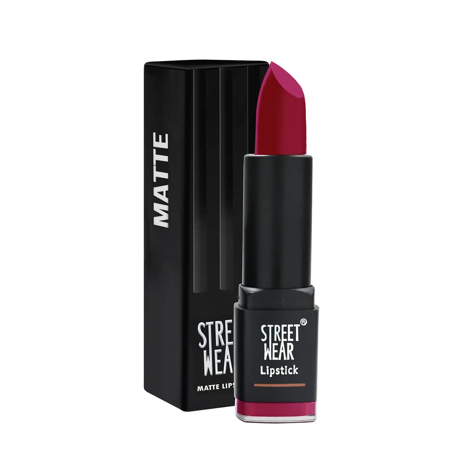 STREET WEAR® Matte Lipstick -PINK POP (Pink) - 4.2 gms -Longwear, Velvety texture, Fade-resistant, High Color payoff, Lightweight Matte Lipstick, Plant-based Canuuba wax, Paraben-free