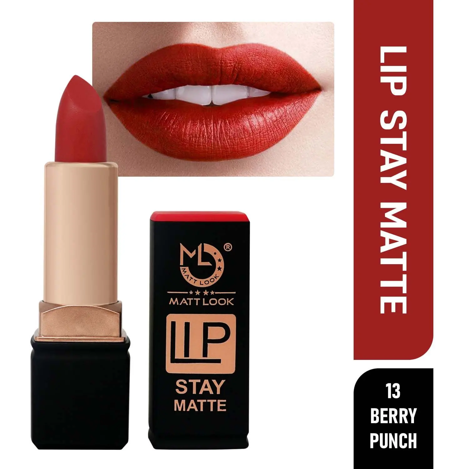 Mattlook Stay Matte Lipstick, Berry-Punch (3.5gm)