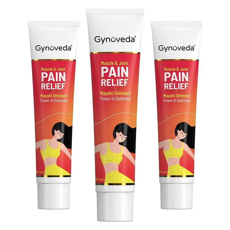 Gynoveda Muscle & Joint Pain Relief Mayahi Ointment, Fast Absorbing, Non Greasy - Pack of 3