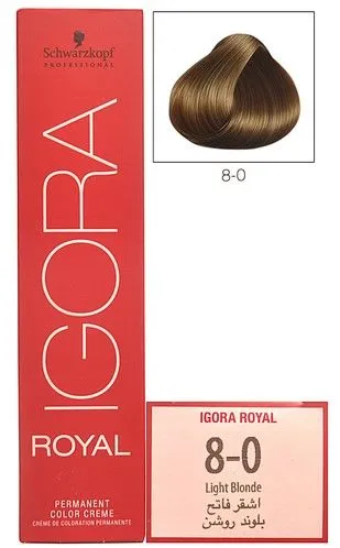 Schwarzkopf Igora Royal 8-0 Light Blonde Hair Color