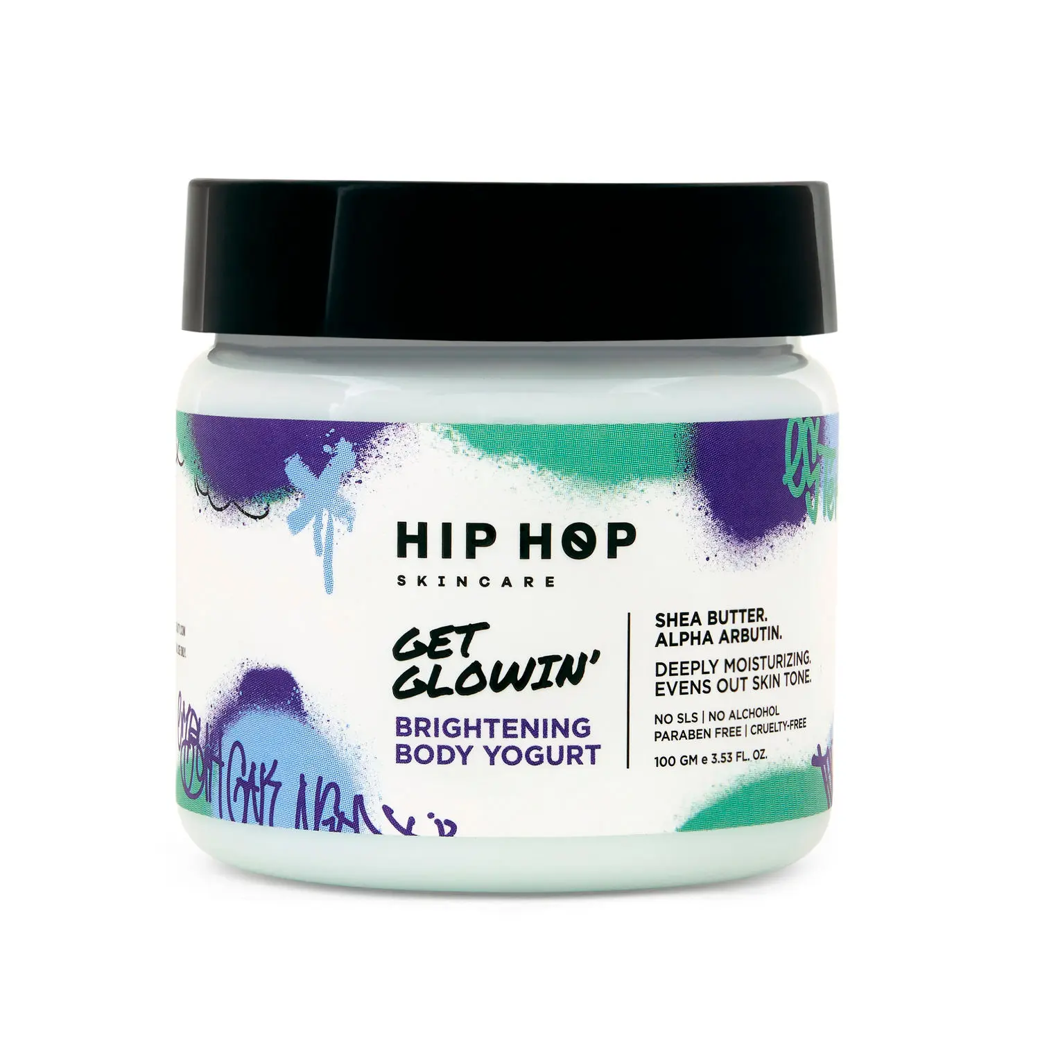 HipHop Skincare Get Glowin' Brightening Body Yogurt With Shea Butter and Rose for Deep Moisturisation and Glowing Skin For Men and Women. Suitable For Normal to Dry Skin 100 gm