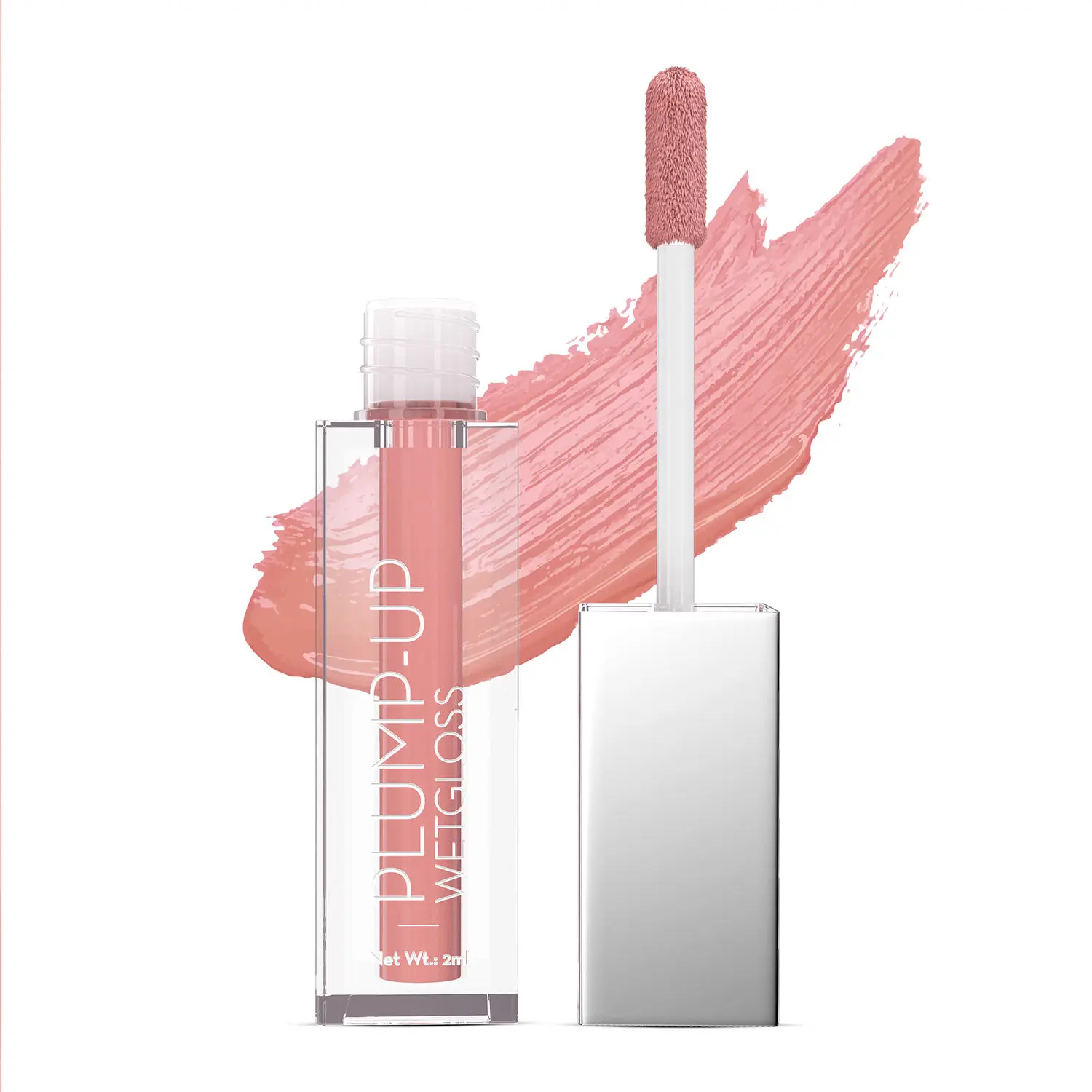 Swiss Beauty Plump-Up Wet Lip Gloss for Glossy and Fuller Lips 1-Barely There 2Ml