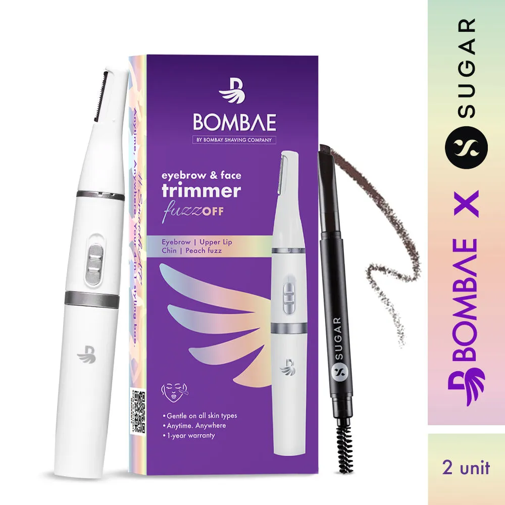 Bombae X SUGAR Brow Define Kit - Trimmer & Brow Definer(Grey Brown)