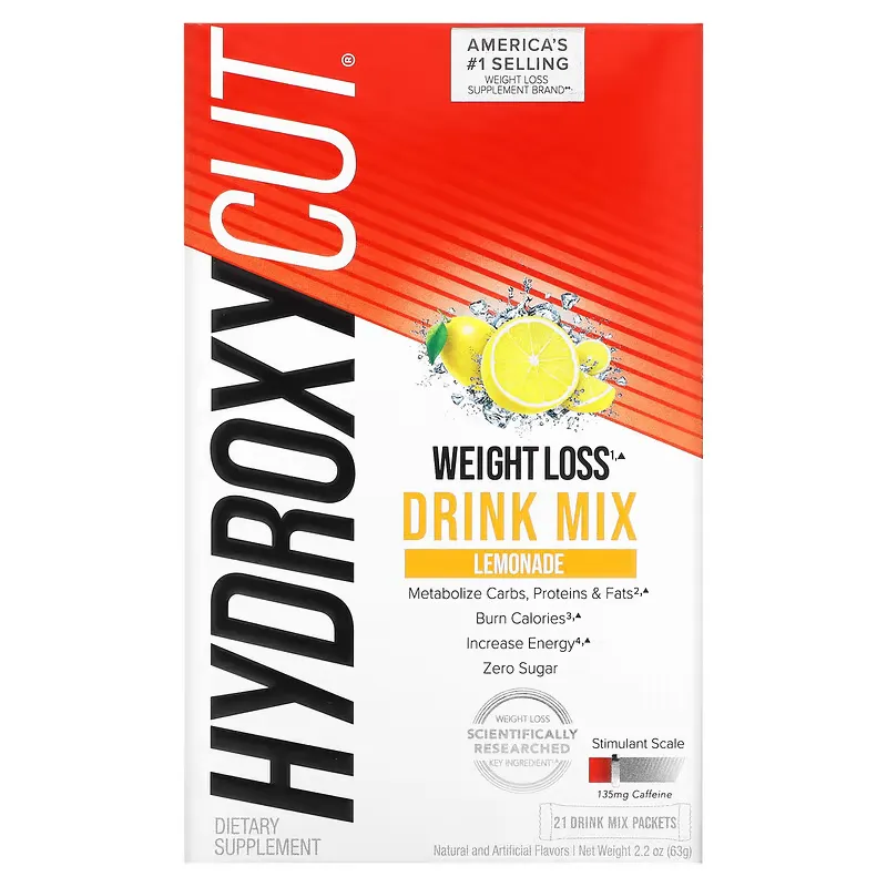 Weight Loss Drink Mix, Lemonade, 21 Packets, 2.2 oz (63 g)