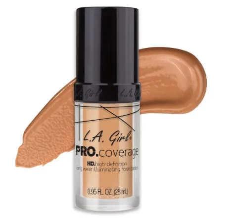 L.A Girl HD Pro Coverage Long Wear Illuminating Liquid Foundation - Natural