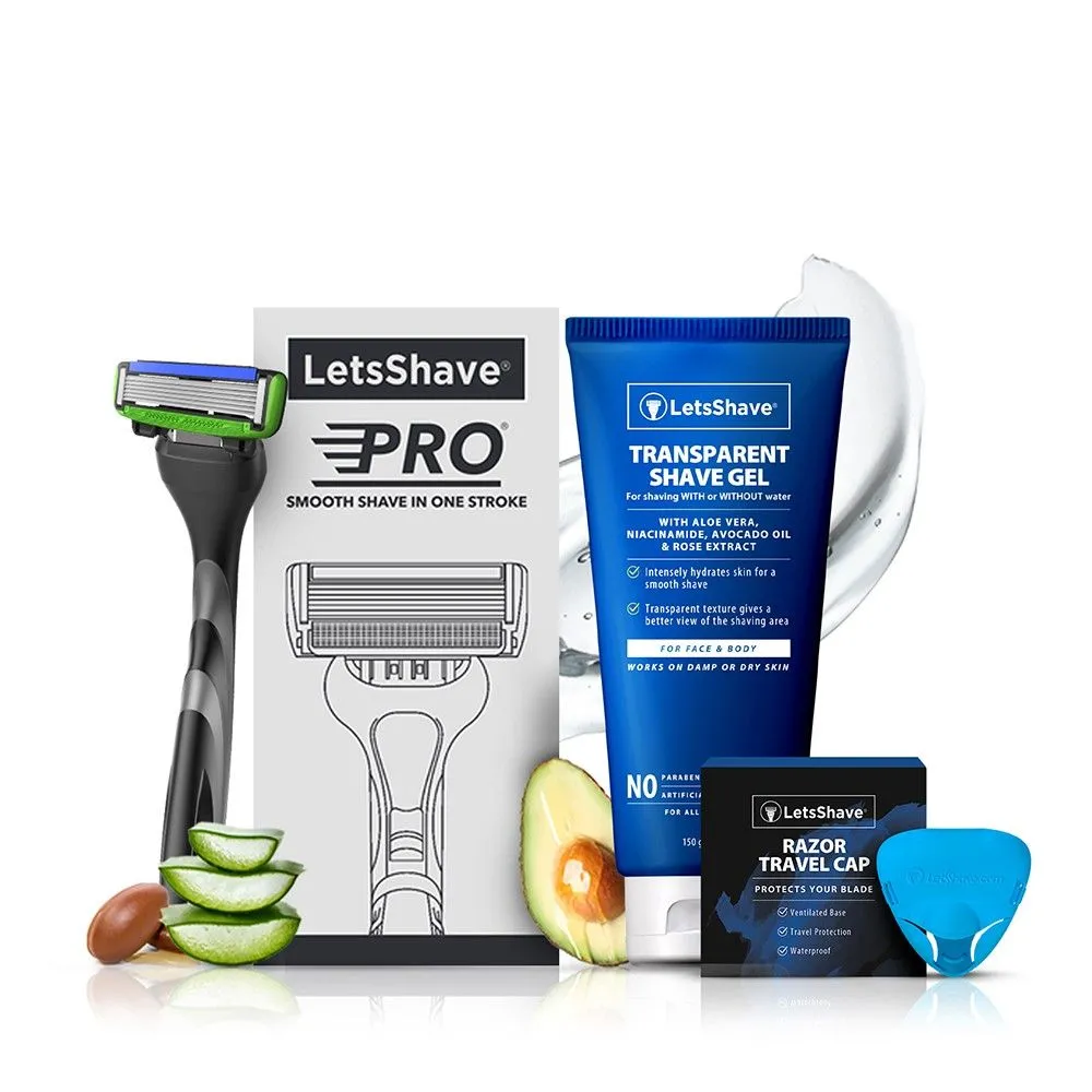 LetsShave Pro 6 Sensitive Shaving Razor Trial Kit