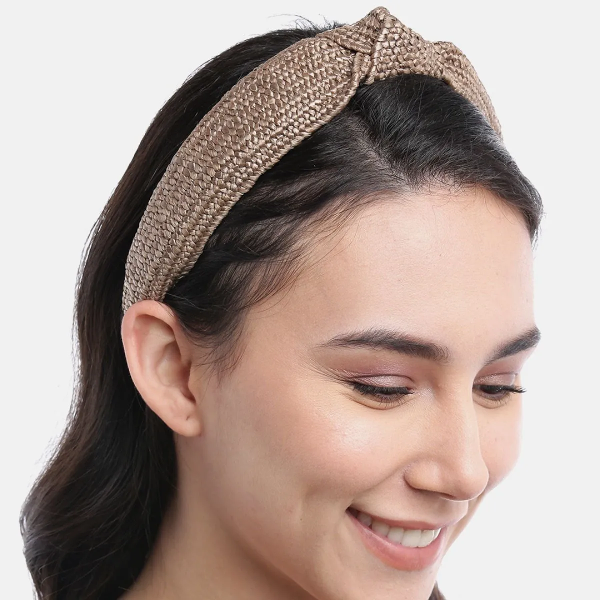 Blueberry Brown Jute Knot Hair Band