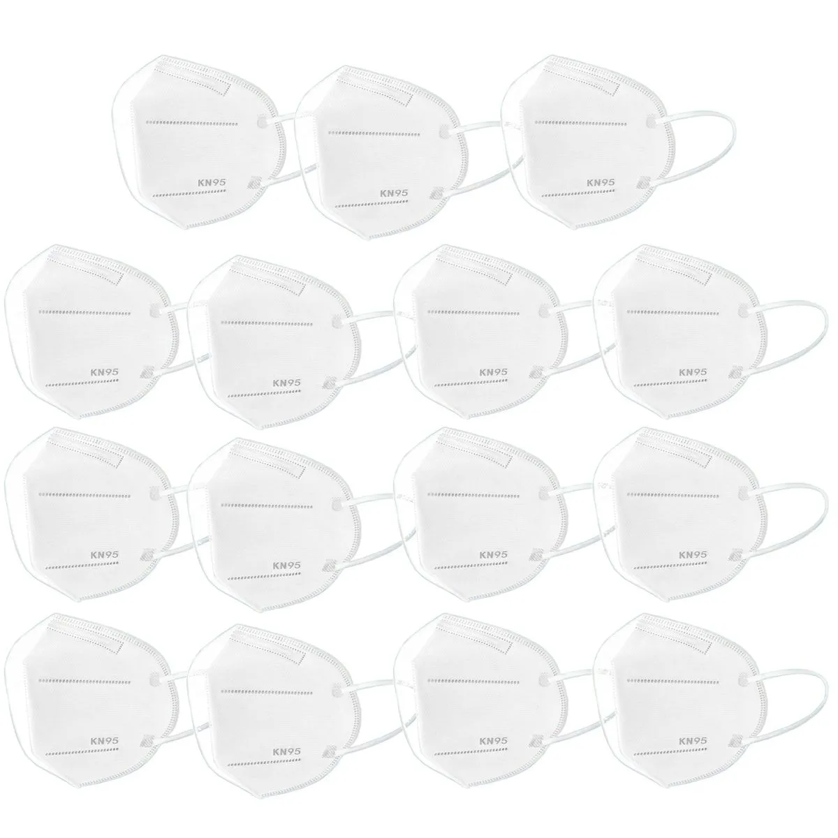 Fabula Pack Of 15 Kn95/N95 Anti-Pollution Reusable 5-Layer Mask (White )