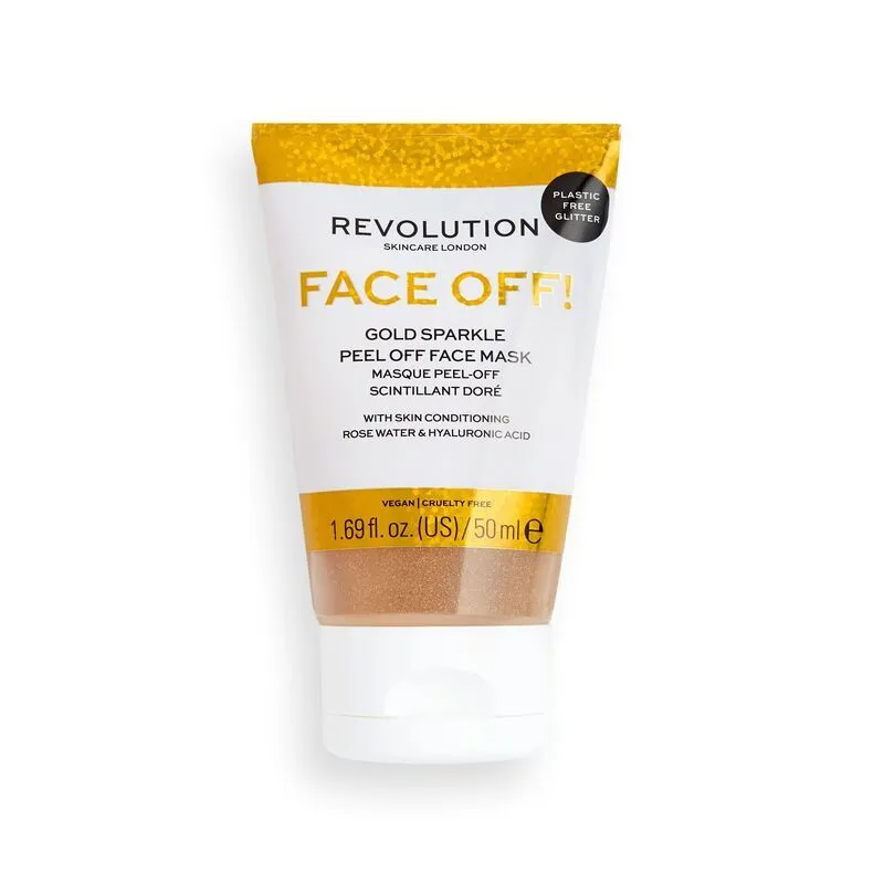 Makeup Revolution Skincare Gold Glitter Face Off Mask