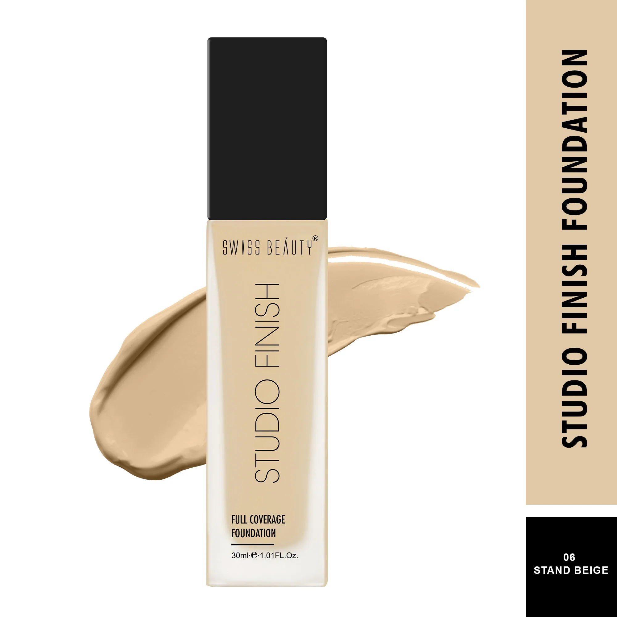 Swiss Beauty Studio Finish Full Coverage Foundation - Stand Beige