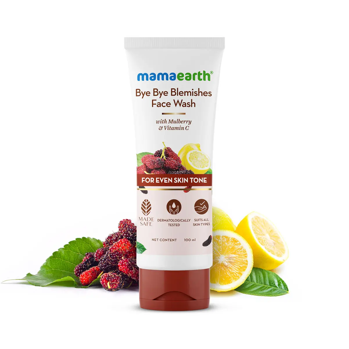 Mamaearth Bye Bye Blemishes Face Wash with Mulberry and Vitamin C for Even Skin Tone - 100 ml