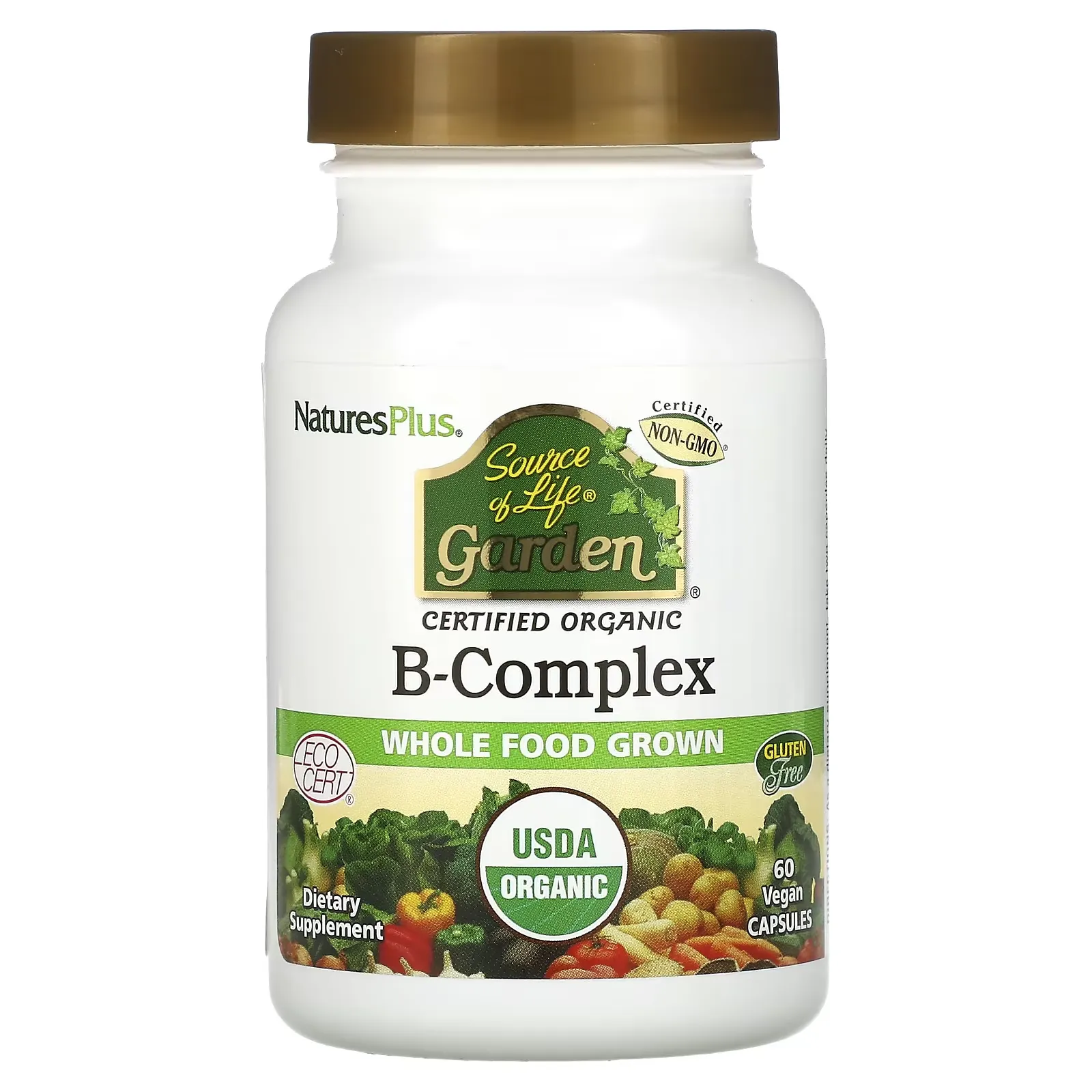 Source of Life Garden, Organic B-Complex, 60 Vegan Capsules