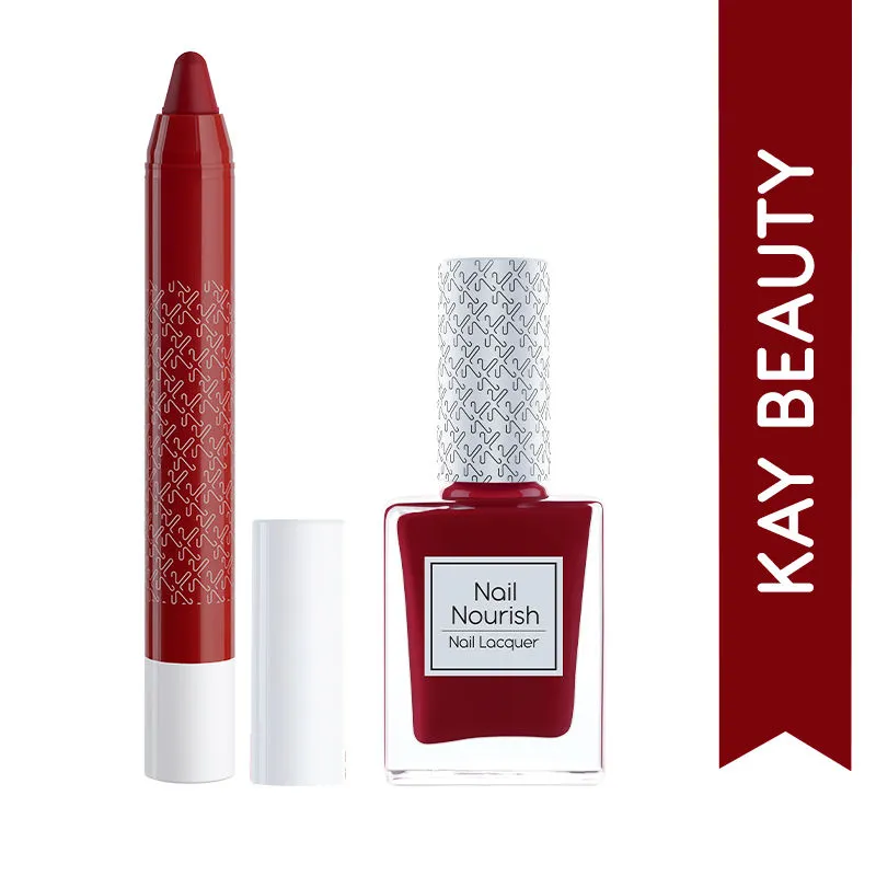 Kay Beauty Go-to Reds - Lip Crayon - Autograph & Nail Enamel - Firecracker