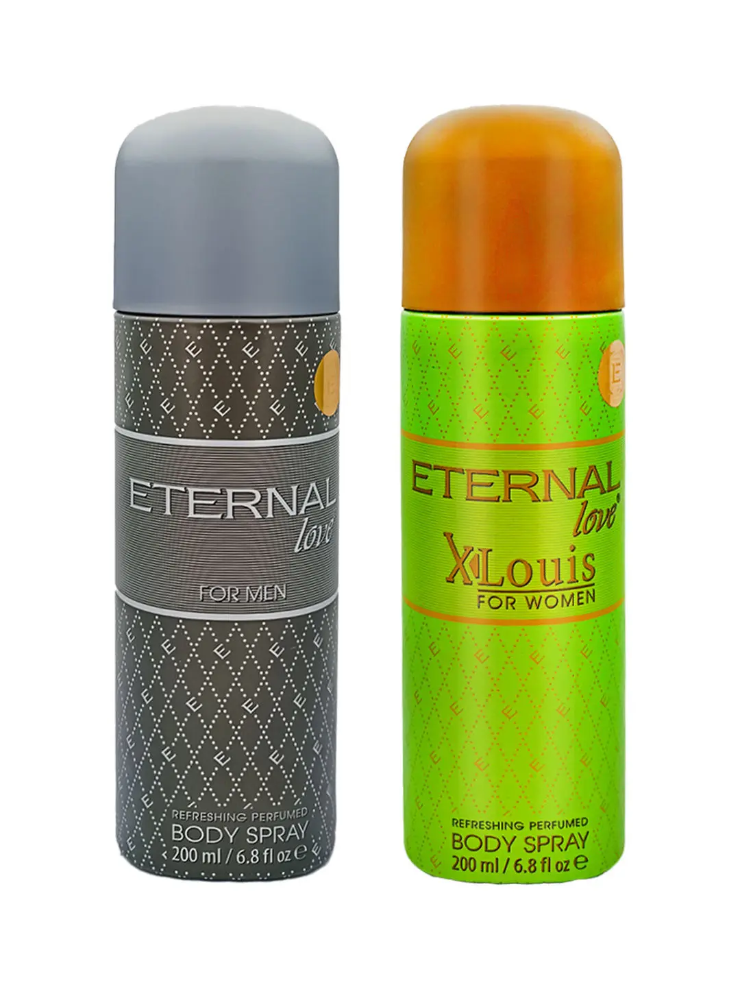 ETERNAL Love for Men Deodorant Perfumed Bodyspray, 200ml & X-Louis for Women Deodorant Perfumed Bodyspray, 200ml