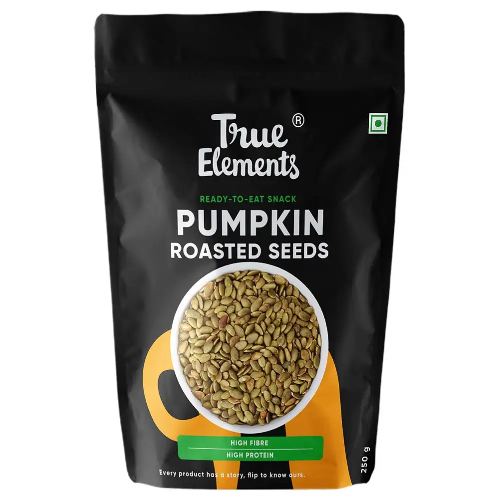 True Elements Roasted Pumpkin Seeds,  Unflavoured  0.250 kg