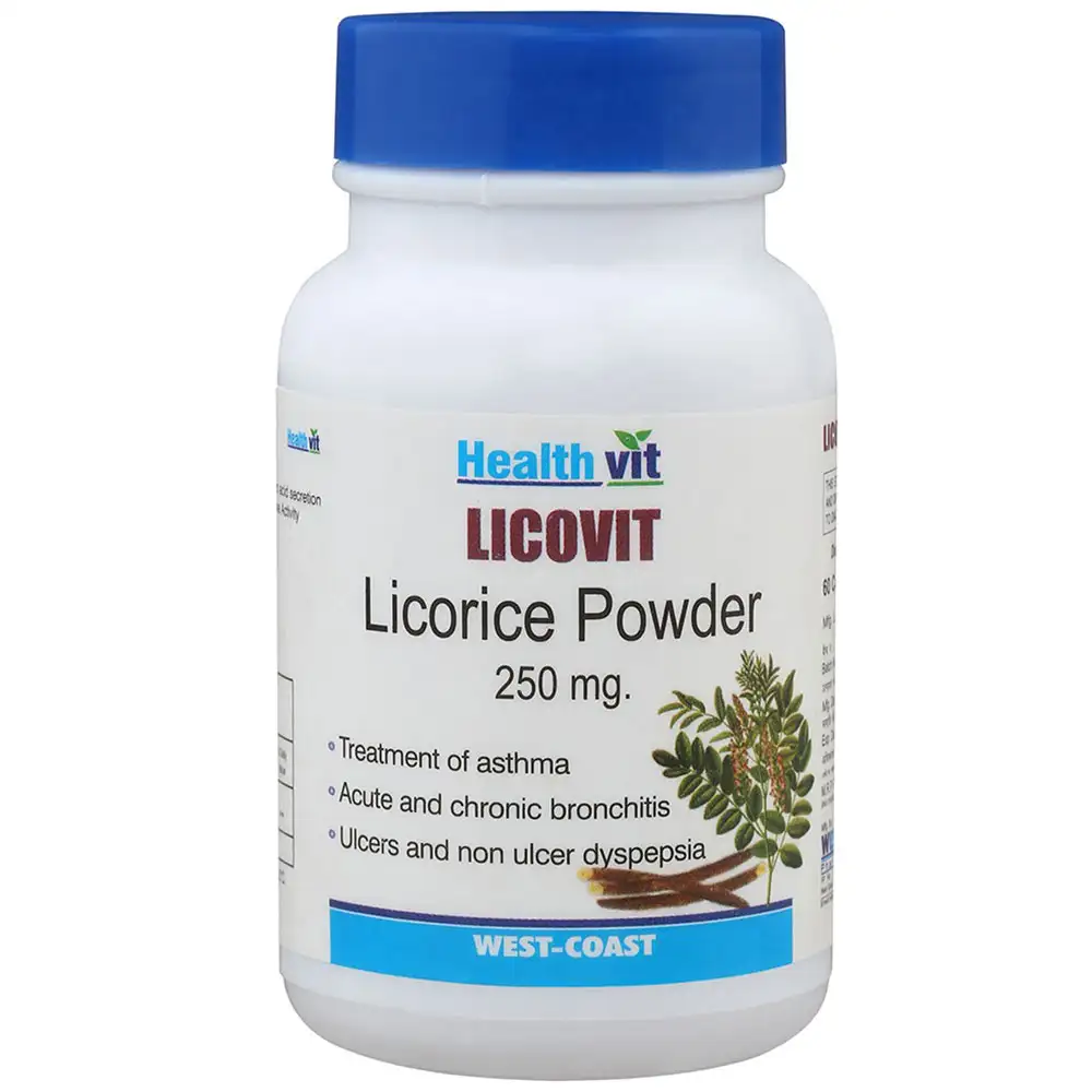 Healthvit Licovit Licorice powder (250mg),  60 capsules