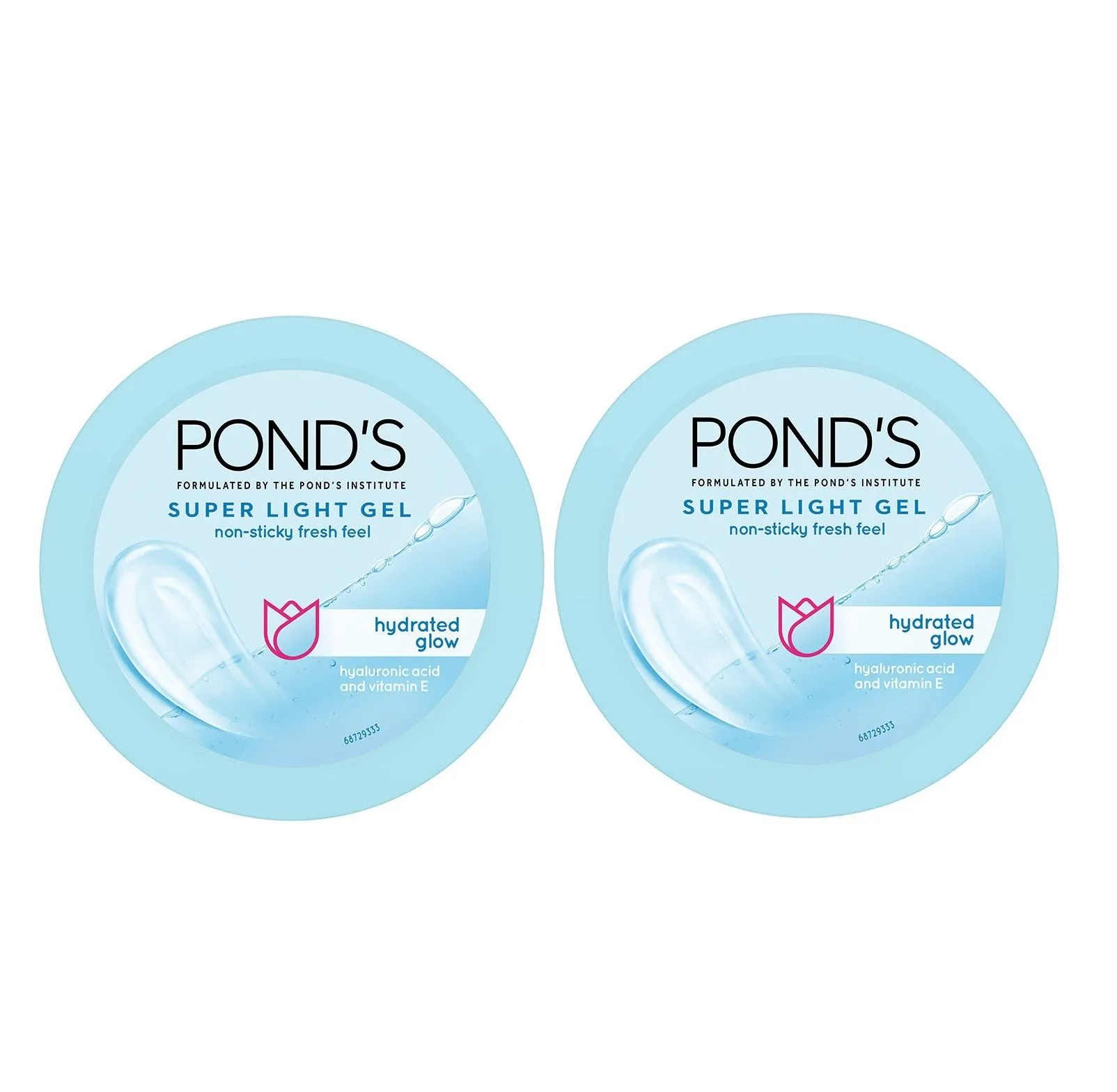 Ponds Super Light Gel Oil Free Moisturiser With Hyaluronic Acid + Vitamin E - Pack Of 2