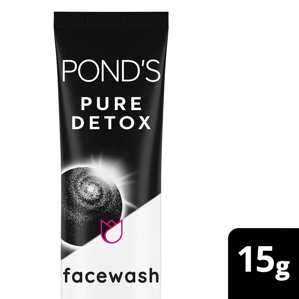 Pond's Pure Detox Anti-Pollution Purity Face Wash With Activated Charcoal, 15 g