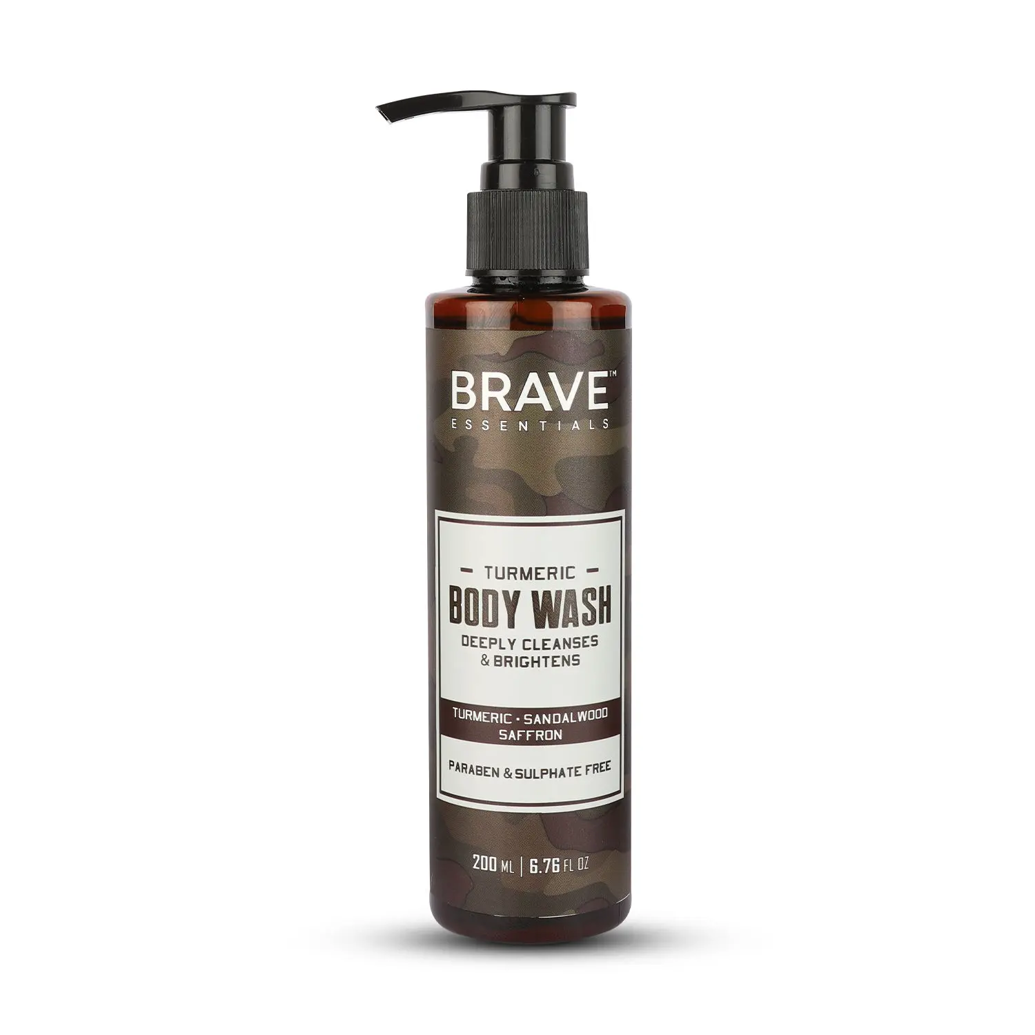 Brave Essentials Turmeric Body Wash | 200 ml | Body Cleansing and Brightening