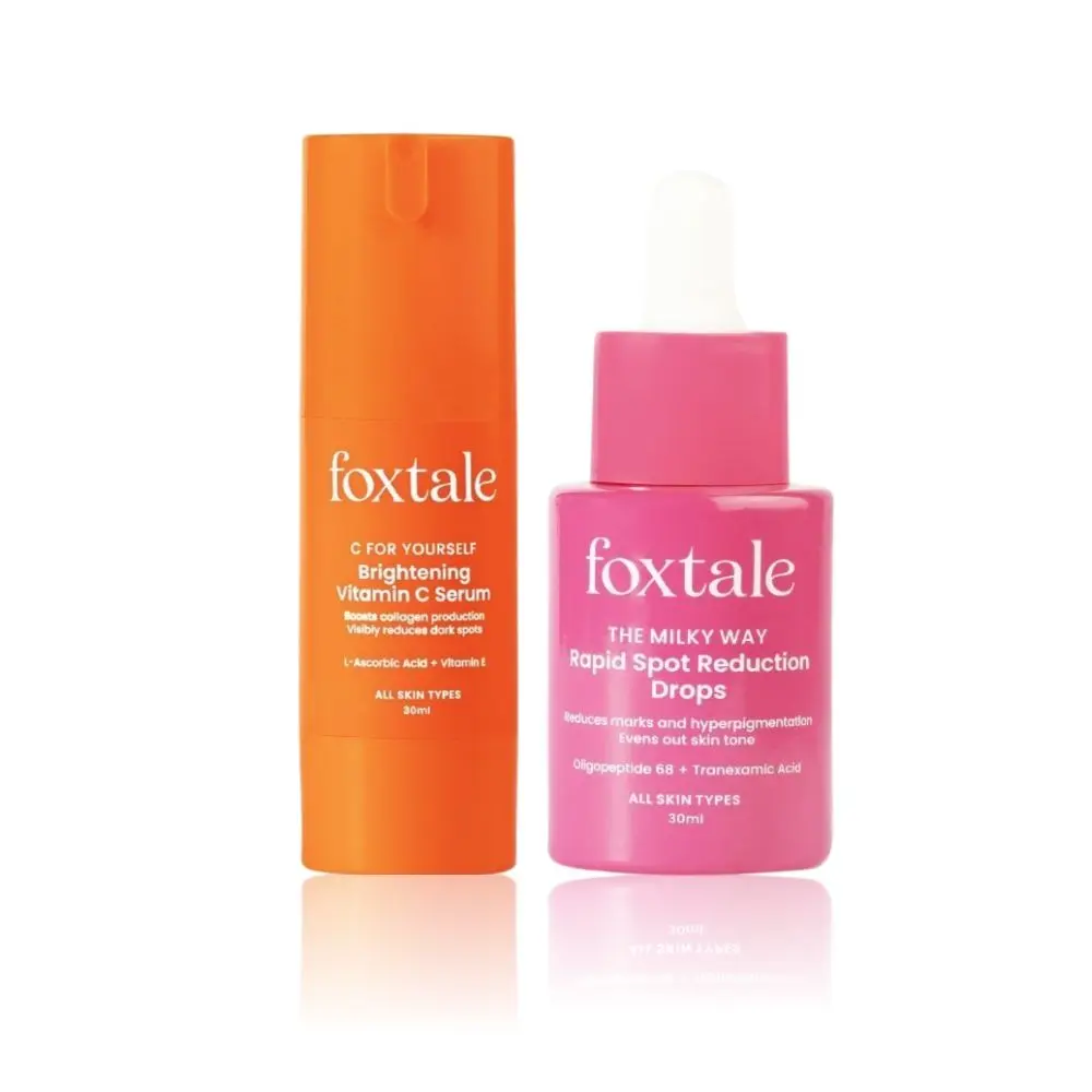 Foxtale De-Pigmentation Booster | Vitamin C Serum 30 ml + Rapid Spot Reduction Drops