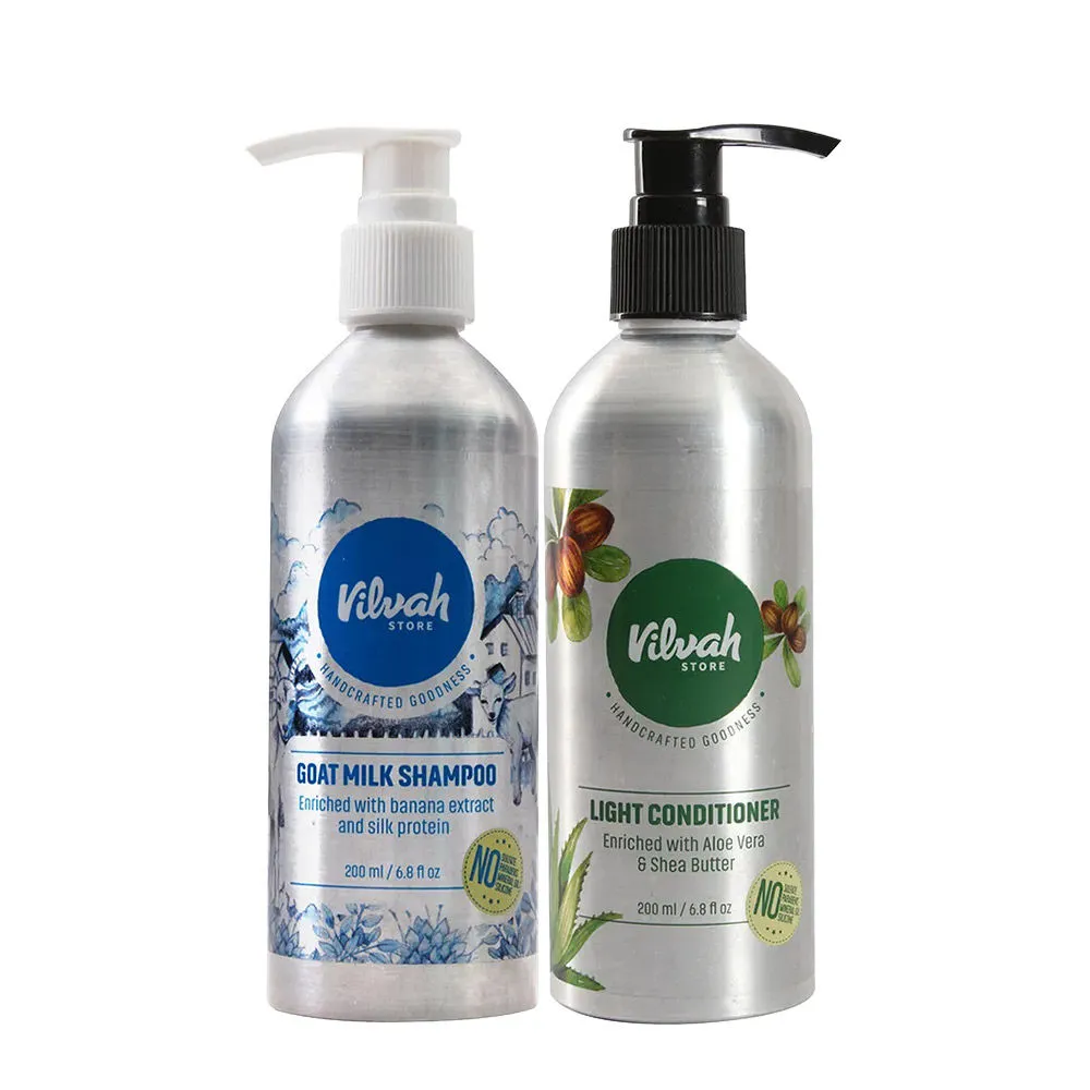 VILVAH Goatmilk Shampoo & Light Conditioner Combo Pack